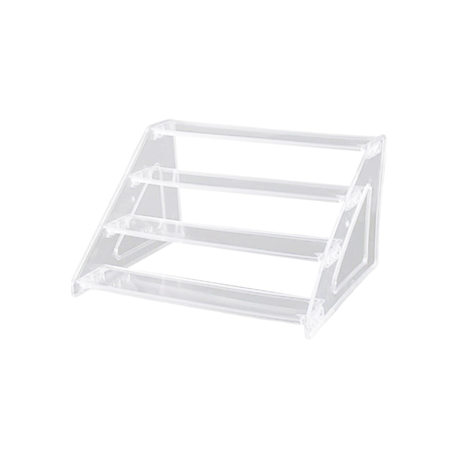 TUXCAXI Multi Layer Clear Acrylic Display Riser Shelf Showcase Stand For Crafts Multifunctional Acrylic Display Riser Can And Place Jewelry Counter Retail, 4 Tiers 20cm