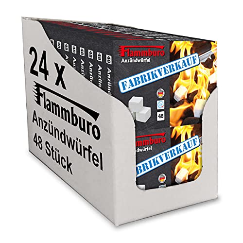 FLAMMBURO 1152 Stück Anzündwürfel Paraffin (24x48 Würfel) vom Deutschen Hersteller, Grillanzünder, Kaminanzünder… - Image 4