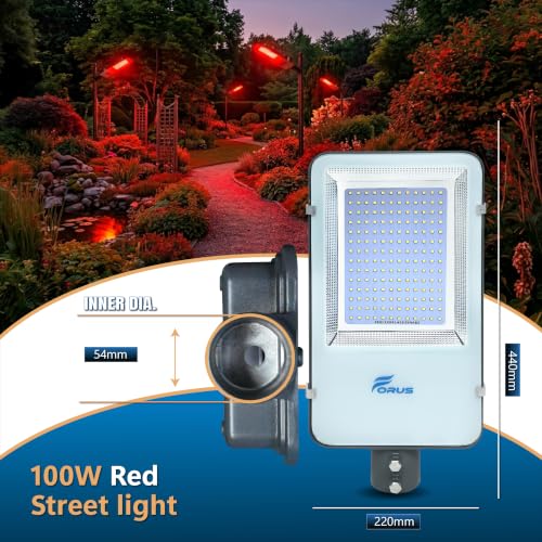 Image of Forus 100W Red Street Light Outdoor LED IP66 Waterproof Decorative Focus Lamp for Road Garden Events Security Terrace Landscape Pathway Building Festival Stage Party Celebration Lighting - 1 Pc