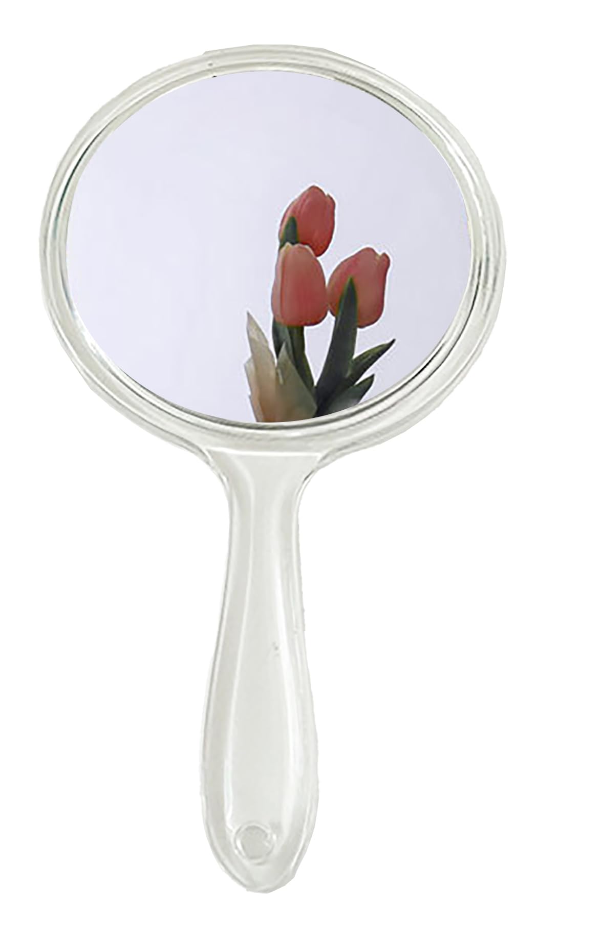 Espejo de Mano de Maquillaje Stianite, Espejo de Mano de Doble Cara Espejo de Aumento 1X/3X con manija, Espejo montado en la Pared, (cristalino) 4.8" X 8.3"