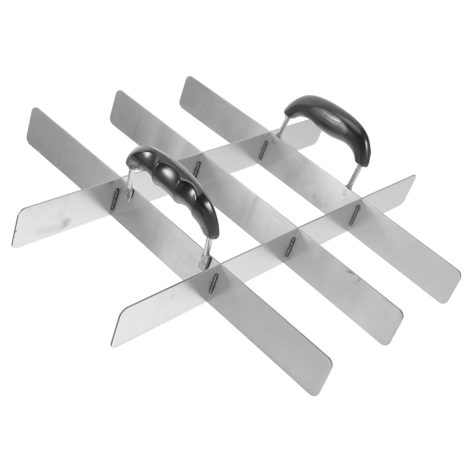 Cabilock Tiramisu Cake Portion Marker, Stainless Steel Pie Cutter Slicer Divider with Handle Press Pastry Cutting Tool Baking Accessory for Commercial Home Kitchen Parties Catering