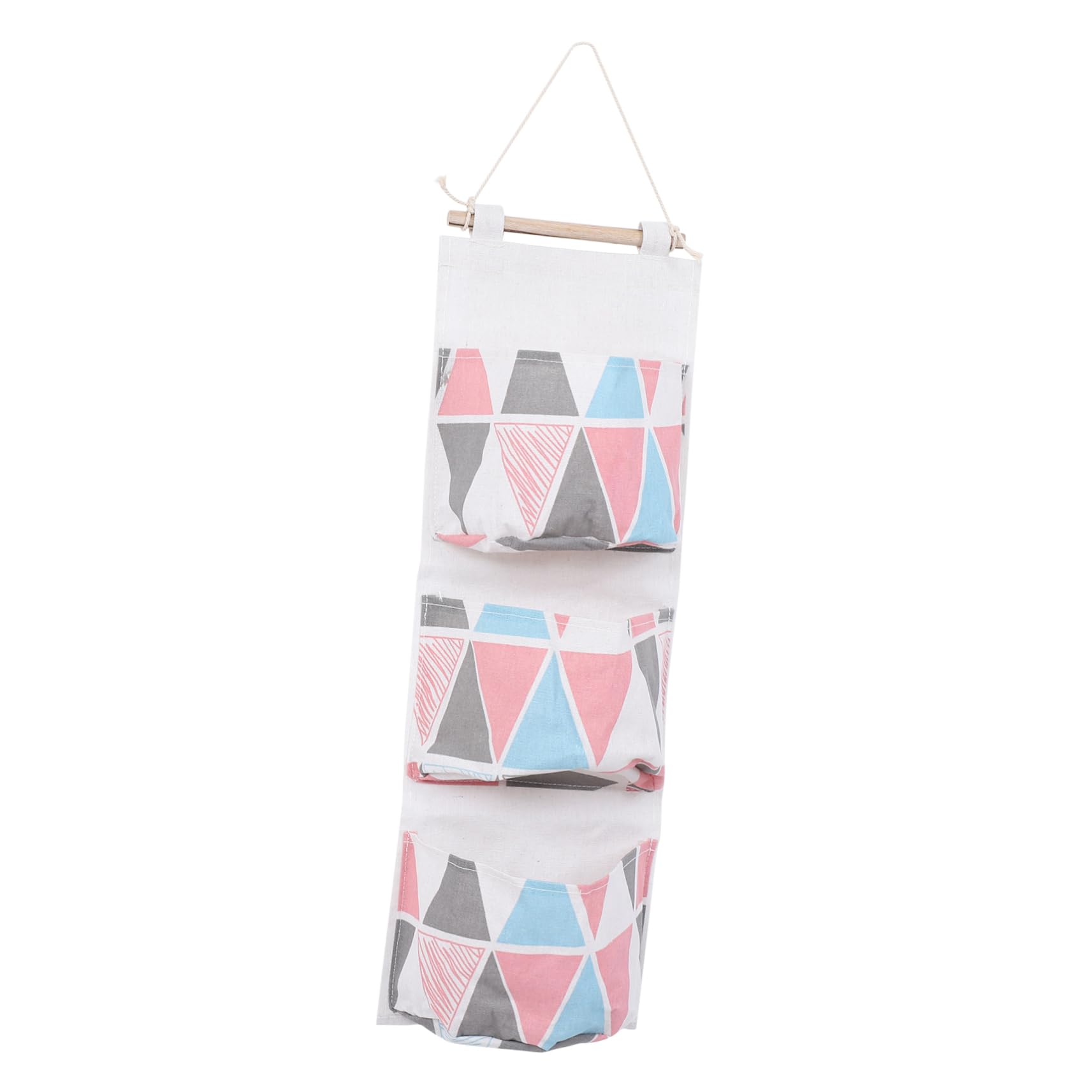 Hohopeti 1Set Hanging Organizer for Door Back Capacity Storage Bag for Bedroom Bathroom Kitchen Creative Design with Stick for Keeping Home Organized