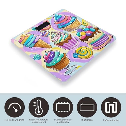 Báscula digital de baño con plataforma de vidrio templado miniatura 3