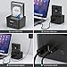 FIDECO USB 3.0 to SATA Hard Drive Docking Station, Dual-Bay External HDD Dock with Offline Clone/Duplicator Function and TF & SD Card Slots for 2.5/3.5 Inch SATA HDD SSD, Support 18TB