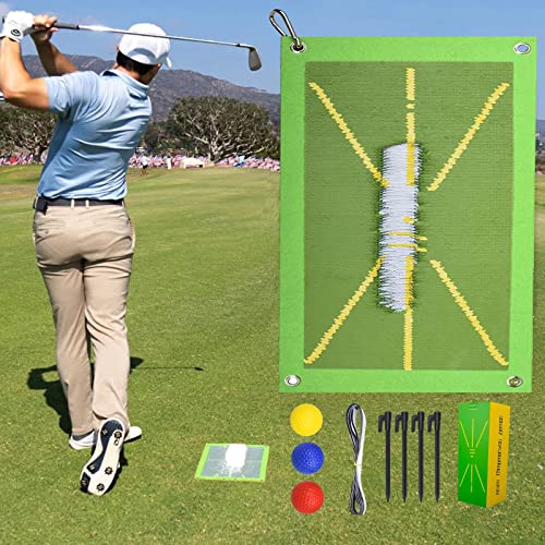 USMEI Golf Trainingsmatte für Swing Detection Batting, Premium Golf Impact Matte, Path Feedback Golf Abschlagmatte, Fortschrittliche Golf Schlagmatte für Innen Außen, Golf Trainingshilfen (Regulär) Cover