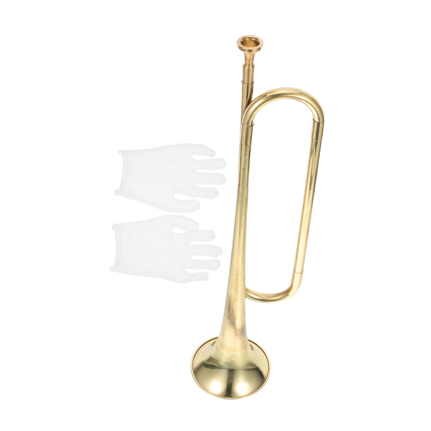 STOBAZA Tromba per Bambini in Metallo Oro Bocchino Casuale, Strumento Musicale Creativo e Conveniente per Principianti a Feste e Scuola Stili multipli