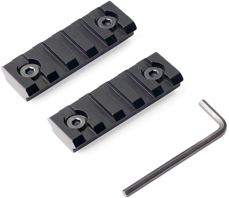 2pcs 55mm 5-Slot Weaver/Picatinny Rail Mount Adapter 20mm Low Profile Mount Rail Scope Mount Base