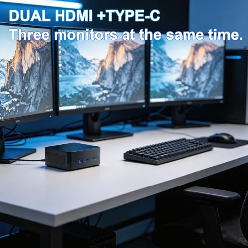 Image of Mini PC, AMD Ryzen 5 5625U (6C /12T, Up to 4.3GHz),4K@60Hz Triple Display,WiFi 6 /BT5.2 /Dual HDMI,DIY Compact Desktop Computer, for Home /Office /Light Gaming(No RAM /No SSD /No OS)