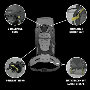 Salewa Alptrek 65 +10L Pro Backpack, Quiet Shade, Unisex