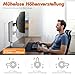 PUTORSEN Freistehender Monitorständer für 17-49 Zoll Bildschirm bis zu 18 kg,Ultra-breiter Monitor Halterung 1 Monitor,Stufenlose Höhenverstellung Schwenkbar Neigbar,VESA 75/100mm