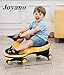Joyano Swing Car, LED Flashing Wheels, Ride on Wiggle Car Boys and Girls, No Batteries, Gears or Pedals, Twist, Turn, Wiggle Movement to Steer, for Toddlers, Kids 3 Yrs and UP, 50kg/110lb (Yellow)