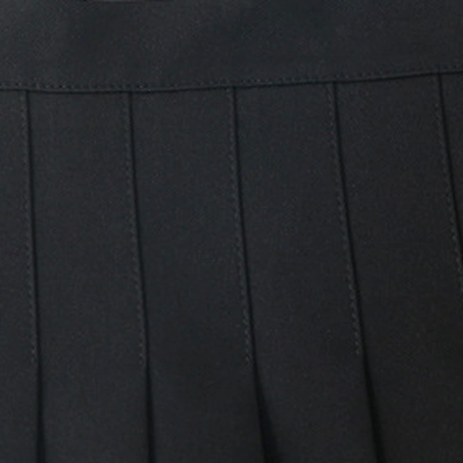 Falda plisada de cintura alta para mujer, estilo casual, a cuadros, color negro, para uniforme escolar