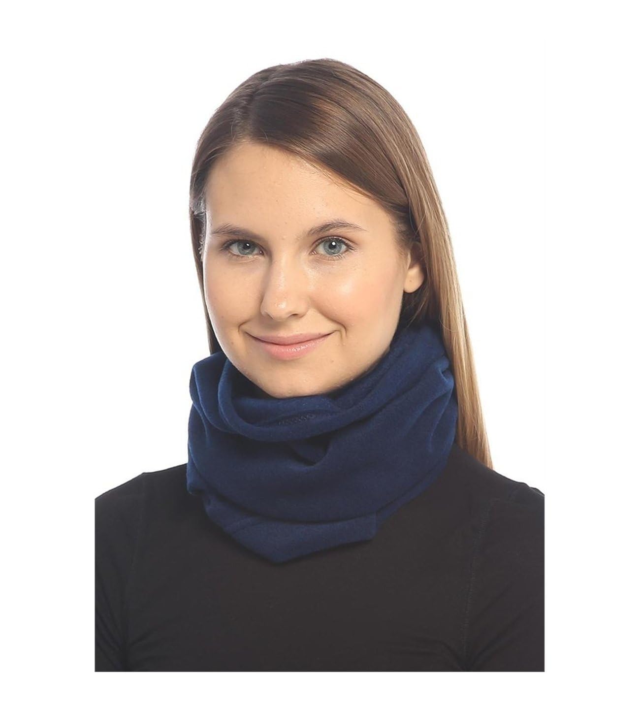 Yılmazel Kışlık Termal Polar Unisex Boyunluk Bere Maske Kamuflaj ve düz renklerde Kadın Erkek Kayak Kış sporları (Lacivert)