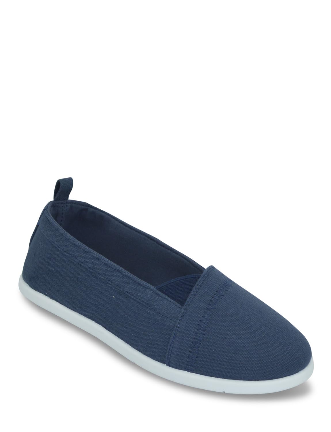 ChumsLadies Dr Keller Wide E Fit Canvas Shoes Slip On with Elasticated Side Gusset