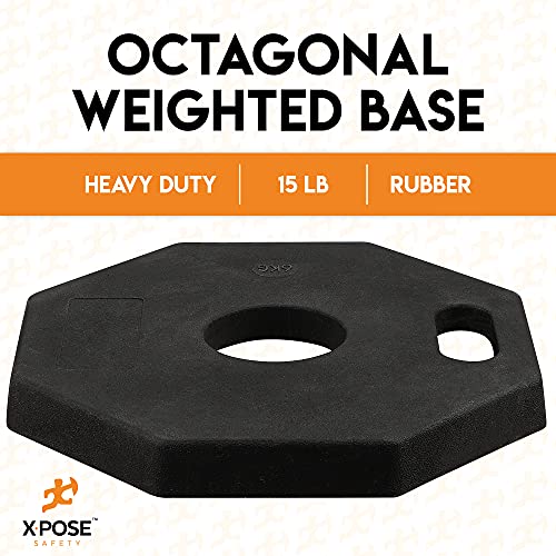 Image of Xpose Safety 45 inch Orange Delineator Posts with Base, 3-Pack