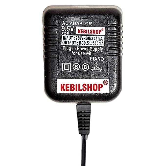 KEBILSHOP Power Adapter for Casio Piano and Other Electronics Keyboard | 9.5 Volt 500 mA Power Keyboard Adaptor-Black - Image 4 thumbnail