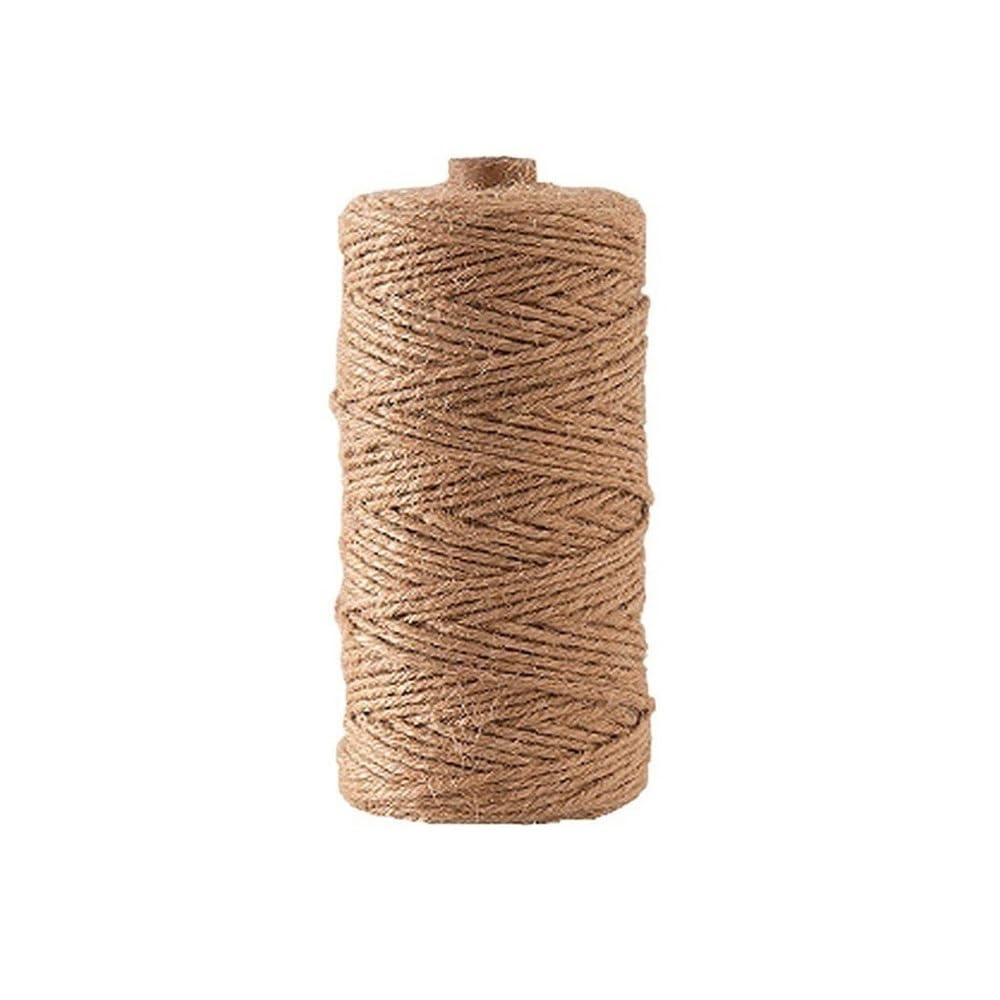 Genérico 200m Cuerda Yute Natural, 6mm de Grosor, Envolver Regalos, Cuerda Decorativa, para Embalaje, Bricolaje, Floristería, Decoración
