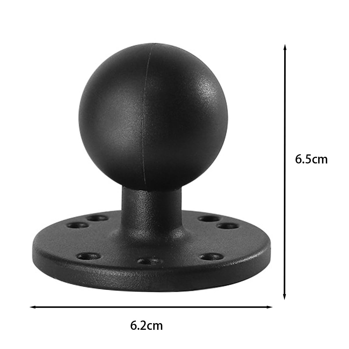 Ludom Support de boule de 38 mm en alliage d'aluminium de taille C, compatible avec les supports industriels et agricoles, les sondeurs et les supports de tuyaux.