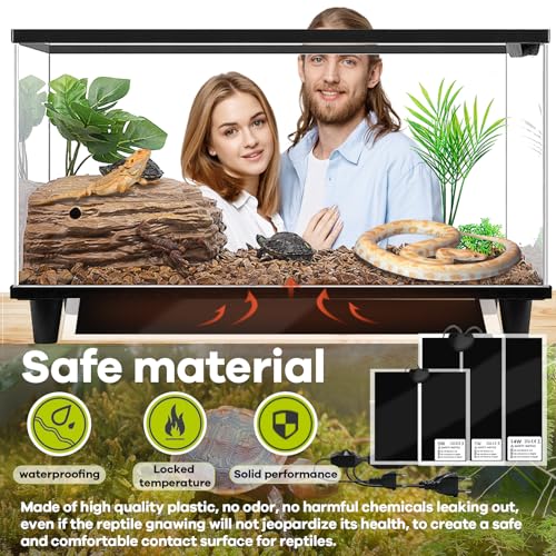 SMD35 heizmatte Terrarium heizmatte mit Thermostat, Terrarium Heat Mat für Pflanzen/amphibischer/Terrarium/Reptilien heizmatte wasserdicht, Sicher und langlebig mit zum Schutz von Haustieren (5W)