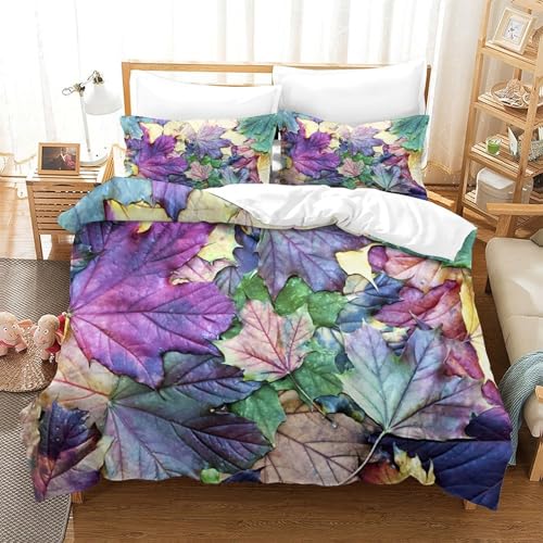 Parure de lit hérisson d'automne 260x220 cm en microfibre super douce - 3