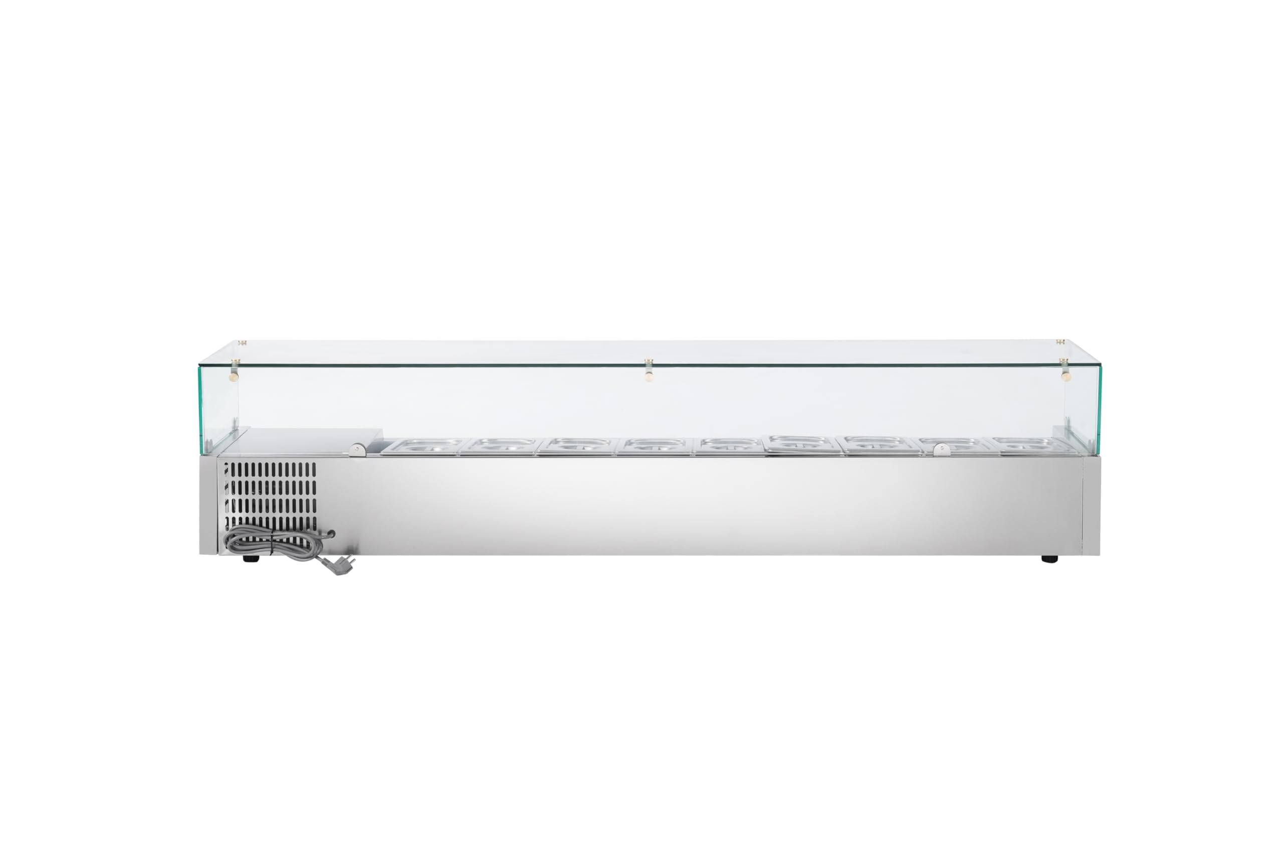 METRO Professional Kühlaufsatz GHS2150, Edelstahl/Glas, 52 L, 135 W, kompatibel mit GPT2100, silber