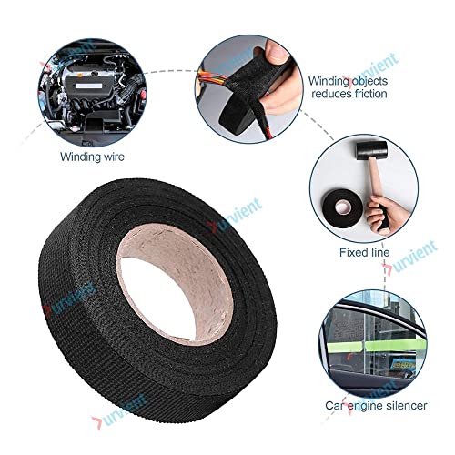 Image of Flannel Cloth Fabric Tape for Industrial Automotive Wiring Harness Preparation Loom Cloth Fabric Harness Felt Tape (25m x 40mm) (Pack of 1)