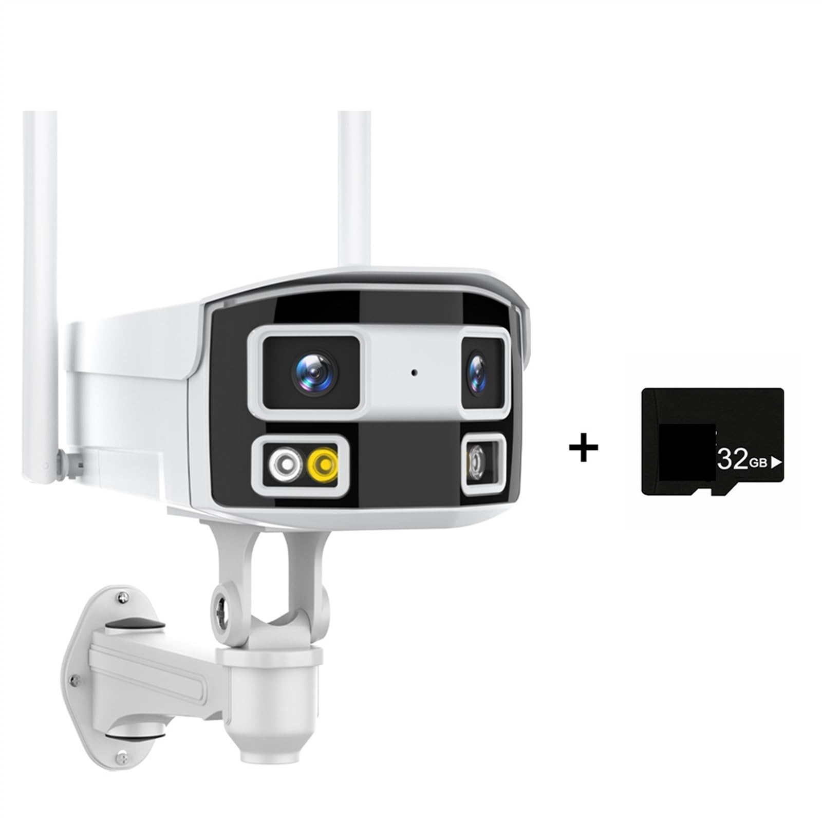CVFRDD 8MP 180° Dual Lens IP Camera 2K 4MP POE Panoramic Security Camera 4K Human Detection Bullet Camera Outdoor Surveillance NVR(8MP WIFI With 32G)