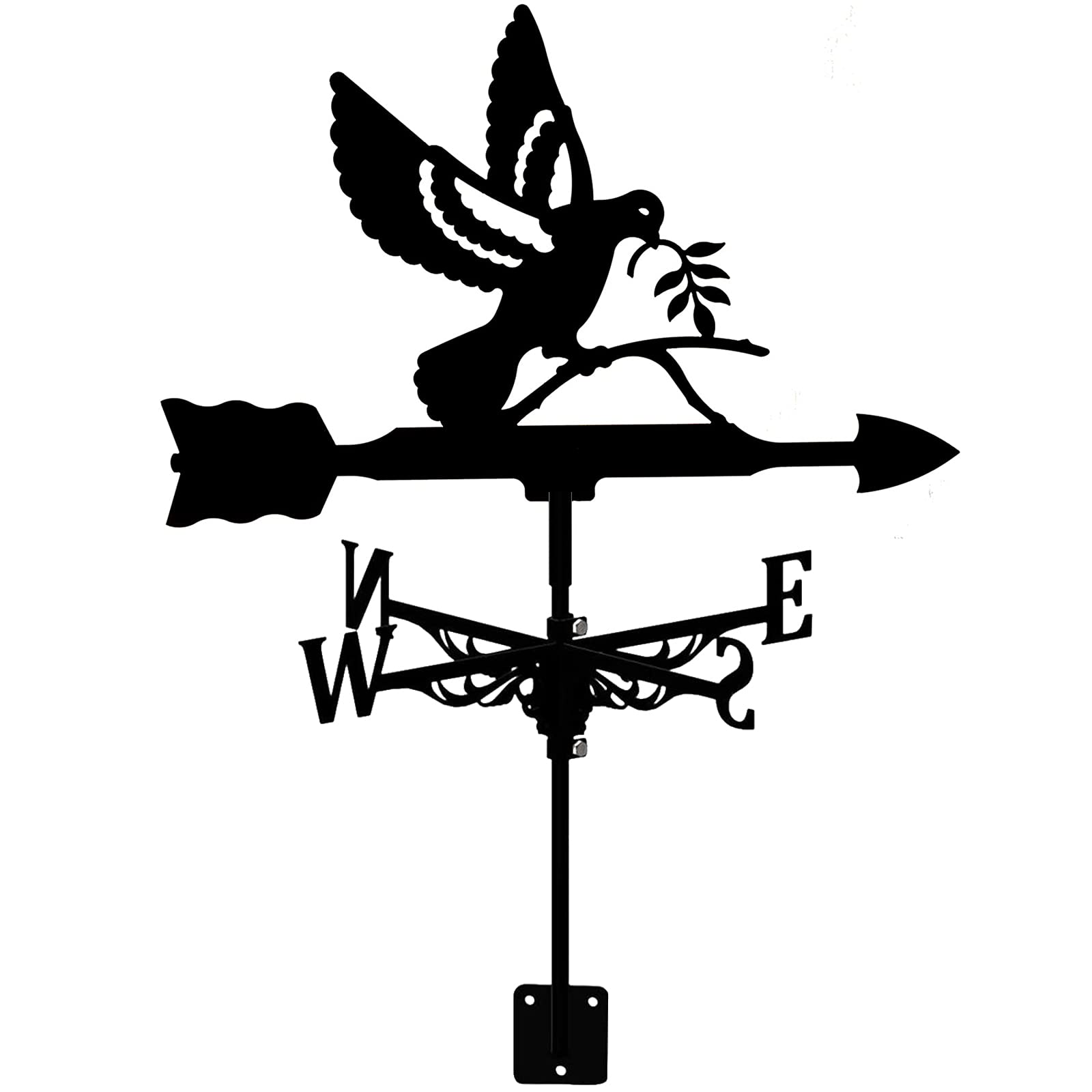 TAXXII Weather Vane Animal Metal,Vintage Black Weathervane Garden Iron weathervane Stainless Steel Hollow Wind Direction Indicator for Outdoor Roof Paddock Decoion Weathercock-Pig