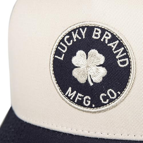 Image of Lucky Brand Snapback Hat | Adjustable | Baseball Cap | Retro | American Heritage | 5 Panel Design | Cotton Canvas