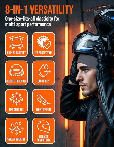 Image of Sweat Wicking Skull Caps Cooling Helmet Liner Hat Running Beanie Cycling Skullcap Sleeping Cap for Men Women