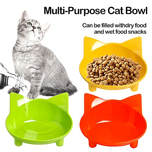 Cat Bowl Cat Food Bowls Non Slip Dog Dish Pet Food Bowls Shallow Cat Water Bowl Cat Feeding Wide Bowls to Stress Relief… - Image 6