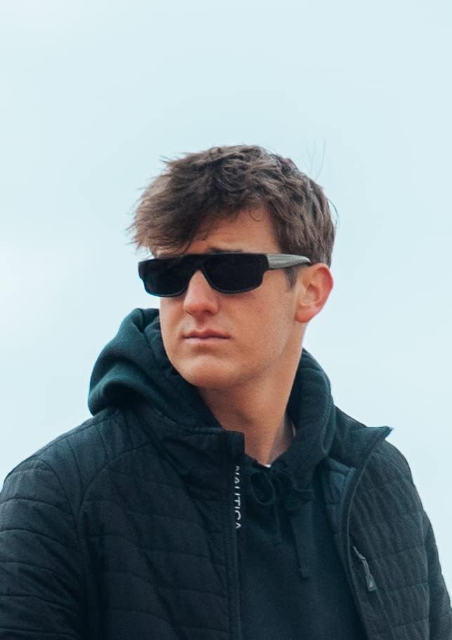 Miniatura 7 de ShadyVEU - Lentes de sol rectangulares con lentes oscuros súper negros con protección UV para vieja escuela Eazy E Gangster Shades, S