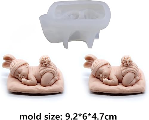 Miniatura 6 de Molde de silicona de conejo de zanahoria 3D para vela, molde de resina de conejo, molde de jabón de conejo, molde de silicona para resina, conejo,