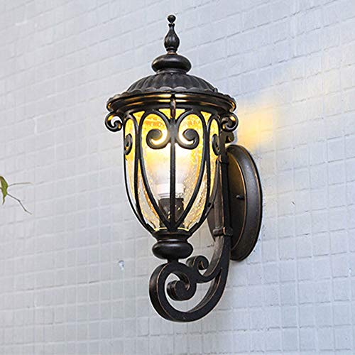 Lampe murale extérieure E27 en verre pour éclairage de balcon et patio - 7