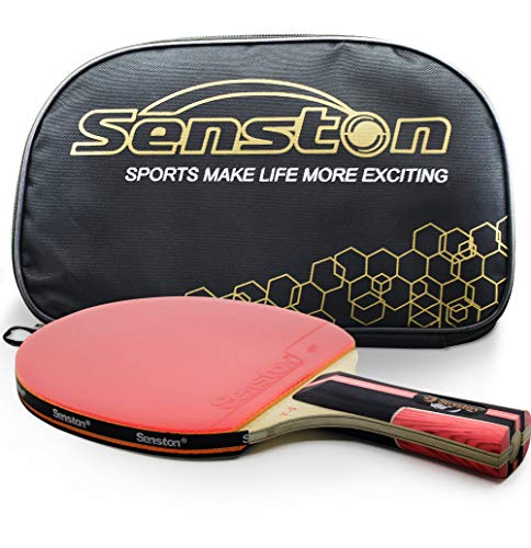 Senston Raquette de ping-Pong Raquette de ping-Pong avec 1 Batte - Approuvée par l'ITTF, Batte de Tennis de Table Professionnelle avec étui