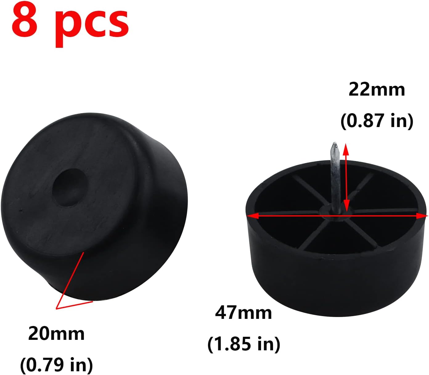 Deslizadores Para Patas De Muebles - Fieltro Atornillable Negro, Protege Suelos, Hecho En Alemania