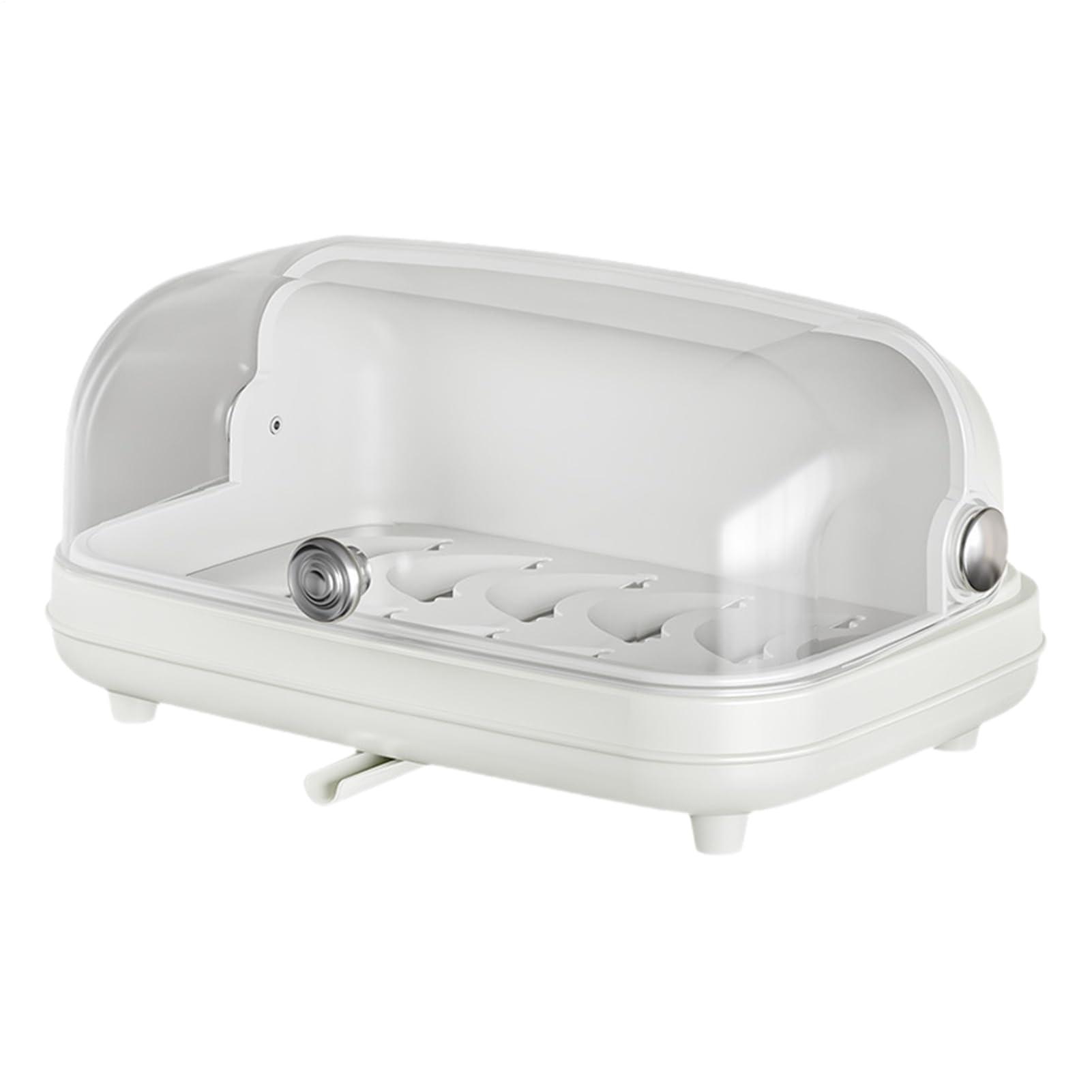 Boîte de rangement pour service à thé transparente de grande capacité avec couvercle