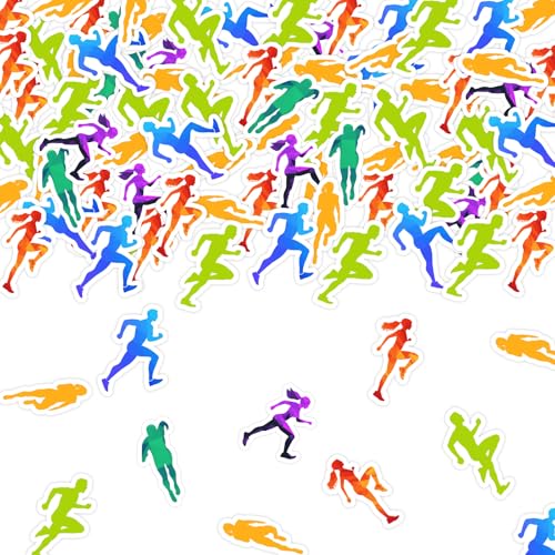 Fangleland 200Pcs Running Theme Birthday Confetti, Race Table Scatters Marathon