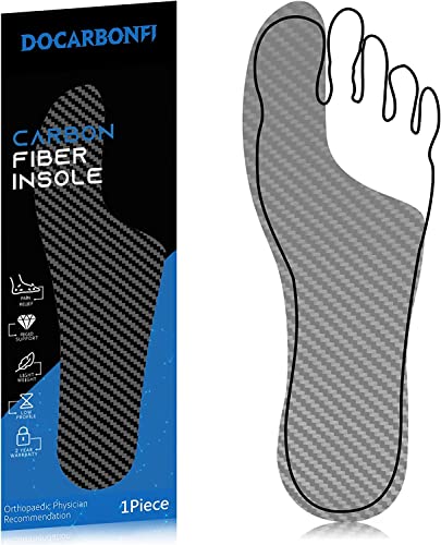 Mortons Extension Orthotic Recovery Carbon Fiber Insole 1Piece Very Rigid Foot Support Insert for Mortons Toe Turf Toe Arthritis Hallux Rigidus Broken Big Toe and Forefoot Pain 215mm
