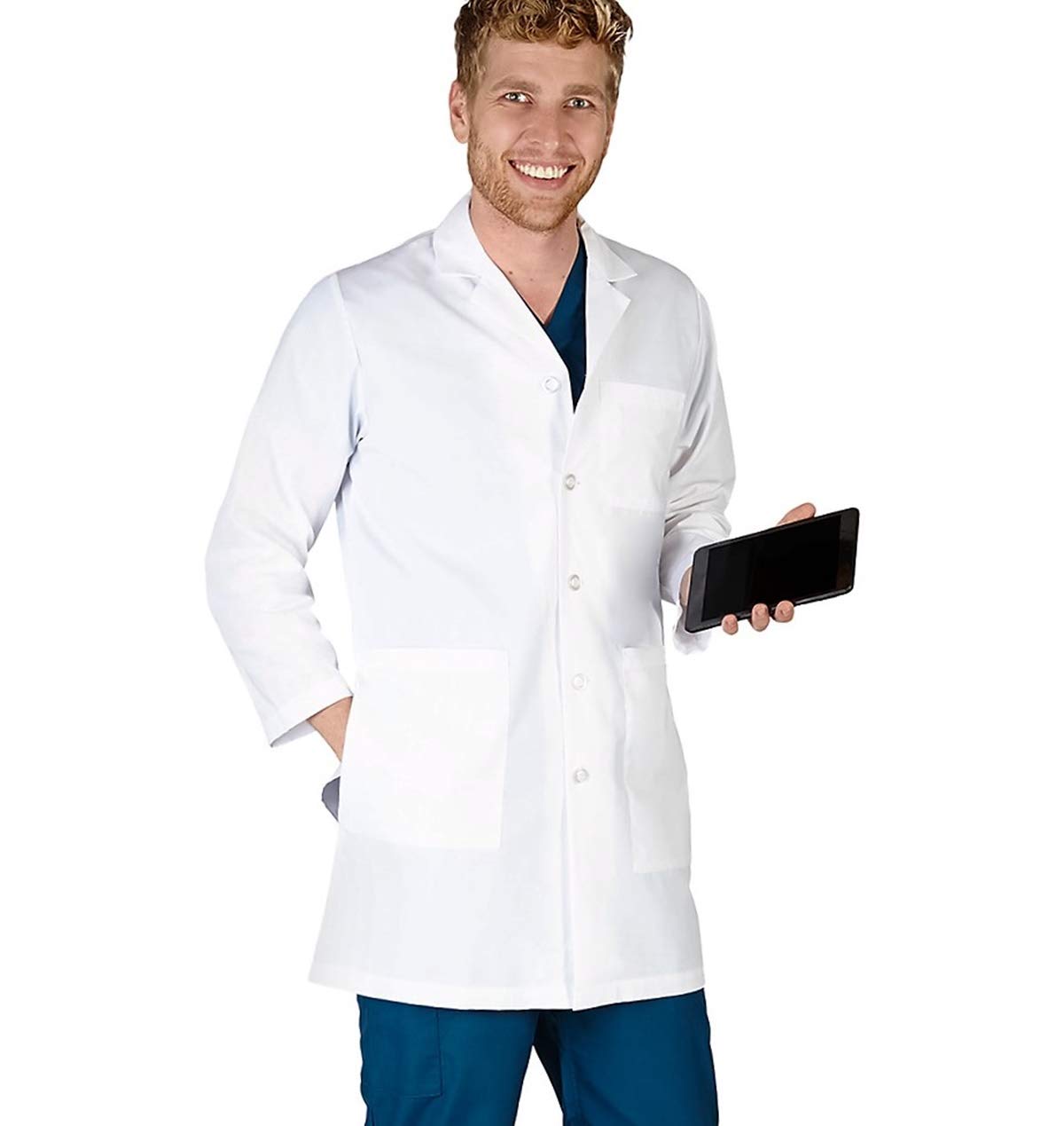 Natural Uniforms MENS IPAD POCKET LAB COAT (M)