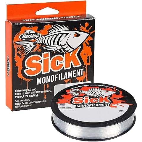 Berkley Sick Nylon Fishing Line - Low Stretch and Abrasion Resistant Cover