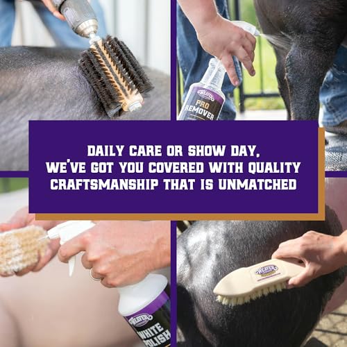 Weaver Livestock Barn Brush, Wooden Grooming Brush for Goat, Sheep, Pigs, Cattle, Stiff Bristles for Dirt Removal, Show Animal Grooming Tools - Image 6