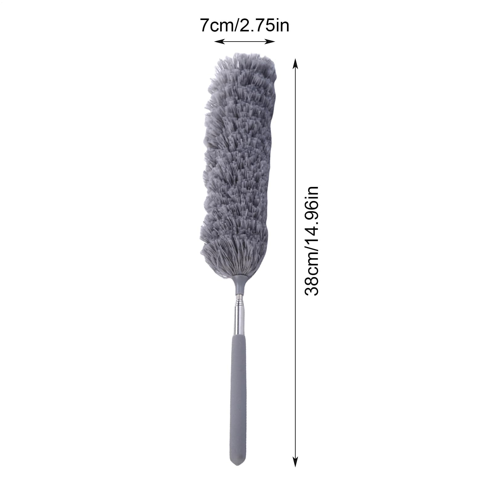 Wysuwana teleskopowa szczotka z mikrofibry, ręczny środek czyszczący ze stali nierdzewnej, elastyczna szczotka wielokrotnego użytku, do rolet, mebli i pajęczyn, najlepsze narzędzie do czyszczenia