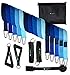 ZenOne Sports Fitnessband Bands Set ZenBands Fabric mit E-Book I 5 Fitnessbänder Tubes Bänder, Griffe, Türanker, Fußschlaufen + Einstiegsguide I Gymnastikband Fitness Expander Set für Zuhause (Blau)