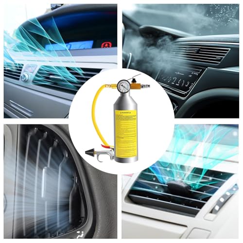 AC Flush Kit, Car Air Conditioner Pipe Cleaning, Stainless Steel Canister Tool, Vehicle Condenser Maintenance, Portable Auto Utility, Stylish Indoor Outdoor Gadget, Comfortable Repair Use-4