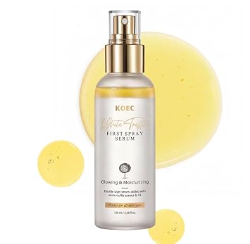 White Truffle First Spray Serum 3.38 Fl Oz Bi-Phase Hydrating Face Mist with Italian White Truffle, Hyaluronic Acid & Vitamin E, Korean Glow Primer & Firming Facial Spray