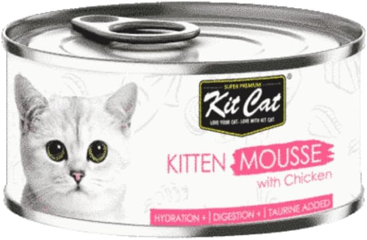 Kit Cat Kitten Mousse Grain Free Chicken Wet Food - 80G