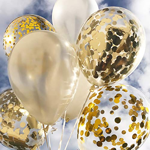 Image of Silver Confetti Balloons, 25 Pcs Thickened 12 Inch Clear Latex Balloon with Confetti Inside for Graduation Decorations Engagement Bridal Shower Party Baby Shower Birthday Party Decoration Supplies