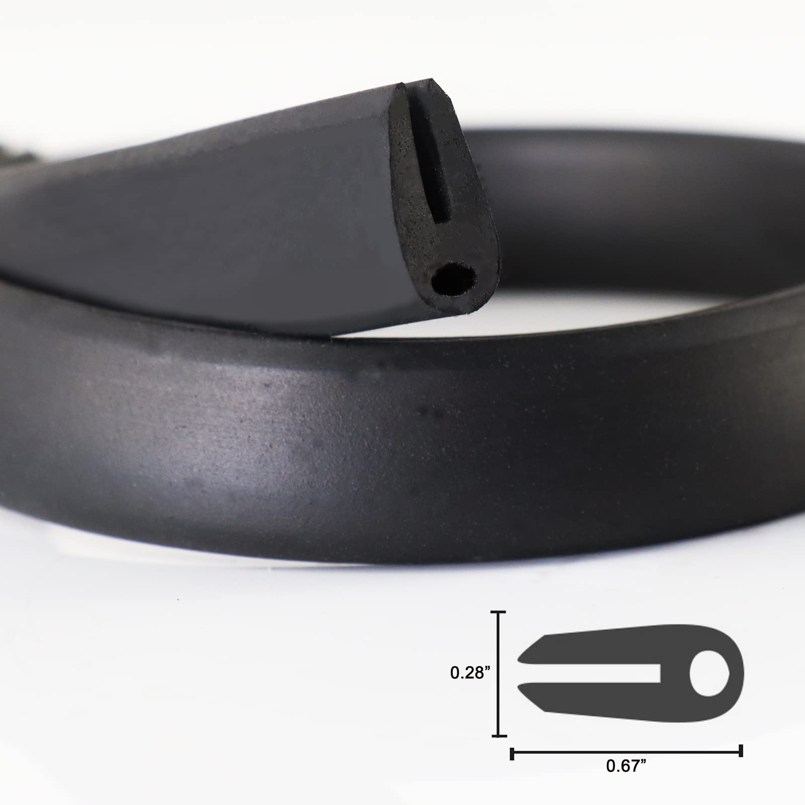 Black U Shape Rubber Seal Trim,Car Door Edge Guards for Most Car,SUV,RVs,Boats,Anti-Collision,Weather Resistant,UV-Proof,Water-Resistant,Reduce Noise (42FT)