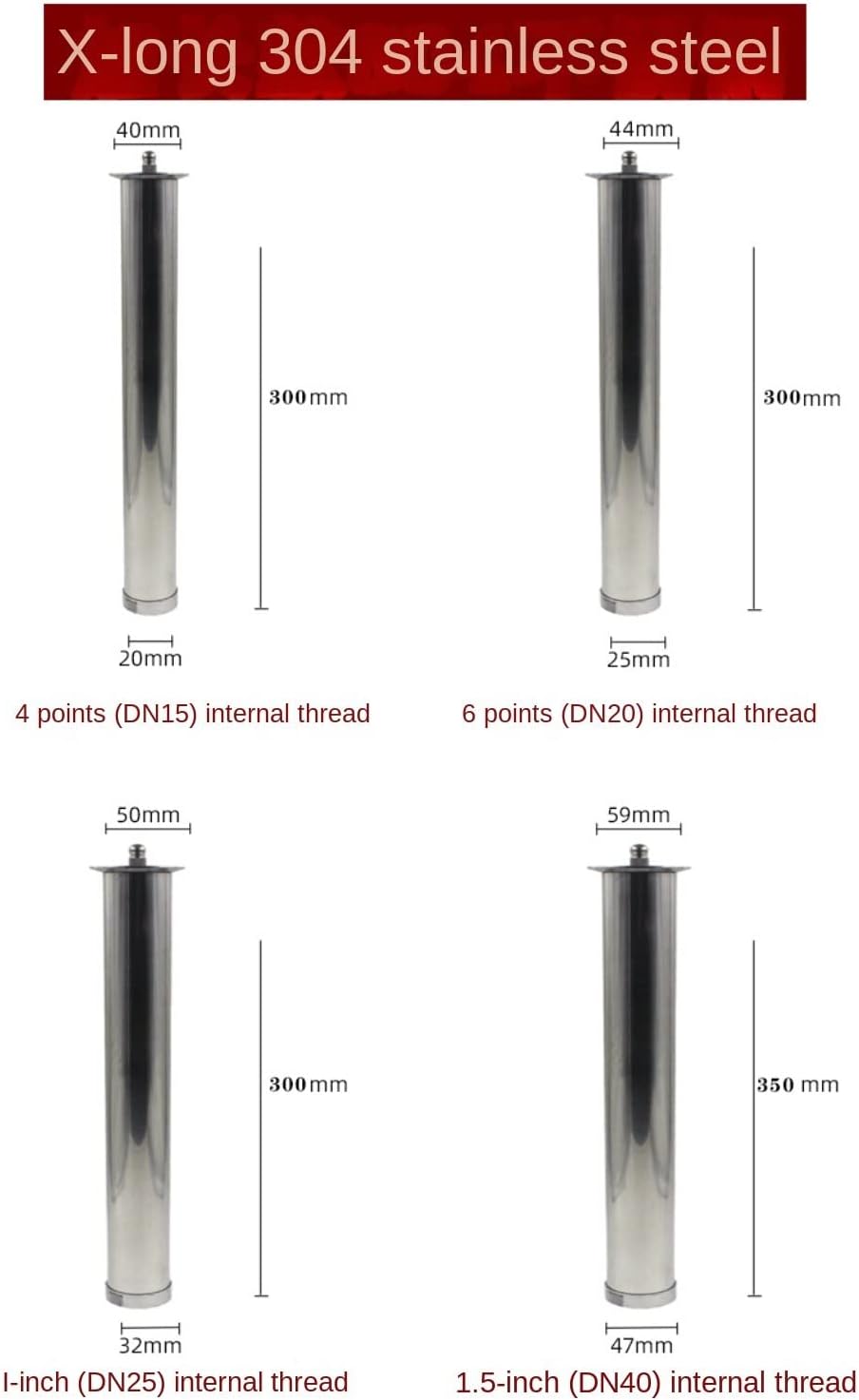 1/2'3/4" 1" 1.5" 2" 2.5" Fountain Nozzle Low Pressure Lengthen and Thicken Landscape Fountain Heads Fish Pond Garden Sprinkler Equipment (Brass Lift 1")